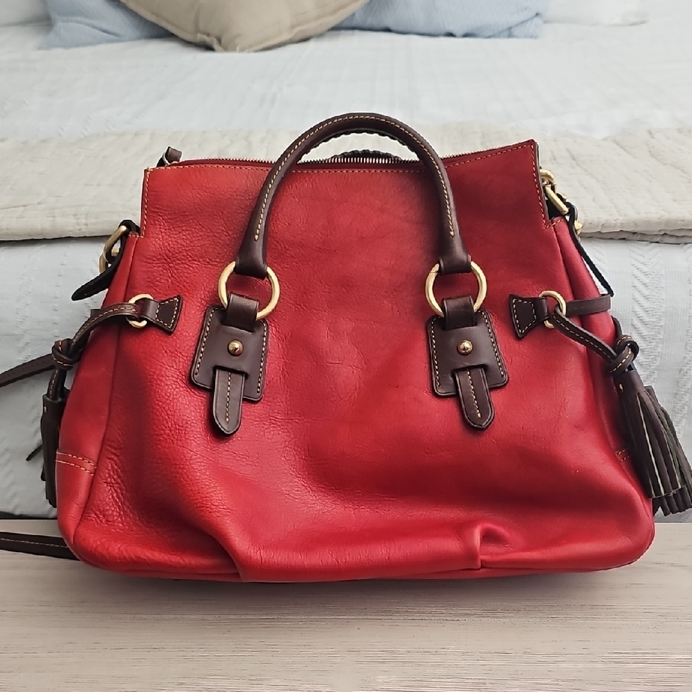 1HRSALE🔥Dooney & Bourke Red Florentine Satchel - Picture 3 of 11